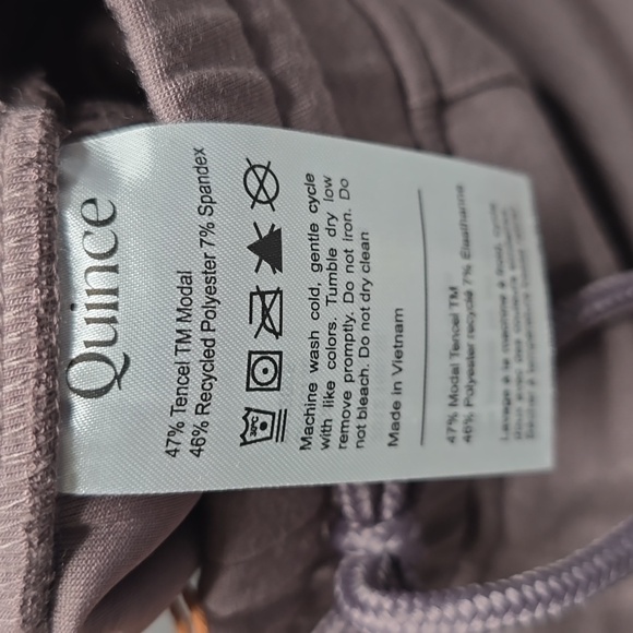 3143 NWT Quince CloudComfort High-Rise Sweatshorts Dark Taupe Sz Med - Picture 4 of 6